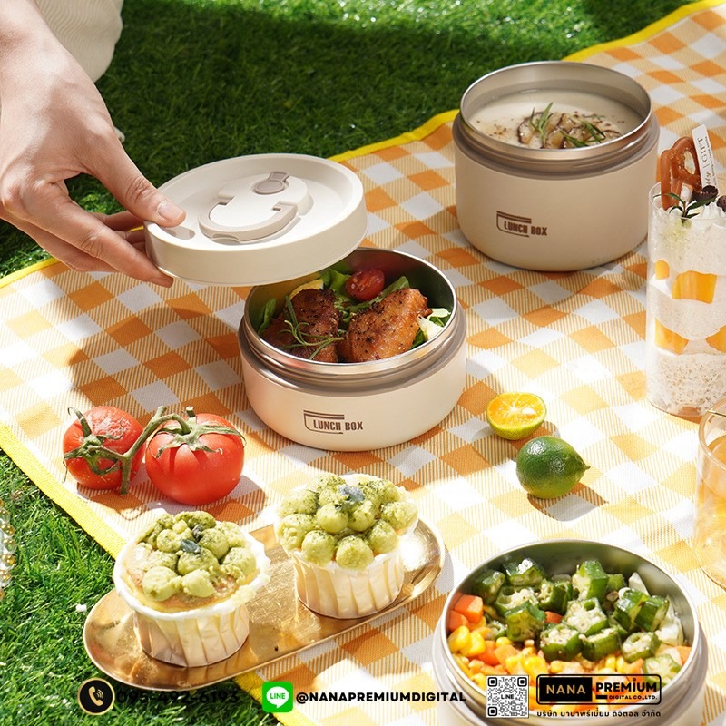 ชุดกล่องอาหารพร้อมกระเป๋า ชุดกล่องข้าวรวมสกรีนโลโก้ ชุดกระเป่าใส่อาหาร กระเป๋าเก็บความร้อนรวมสกรีนโลโก้