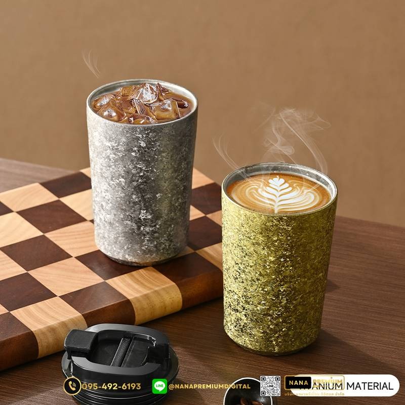 แก้วไทเทเนี่ยม Titanium สวย หรู ทันสมัย รับสกรีนโลโก้แก้วไทเทเนี่ยม รับผลิตแก้วไทเทเนี่ยม