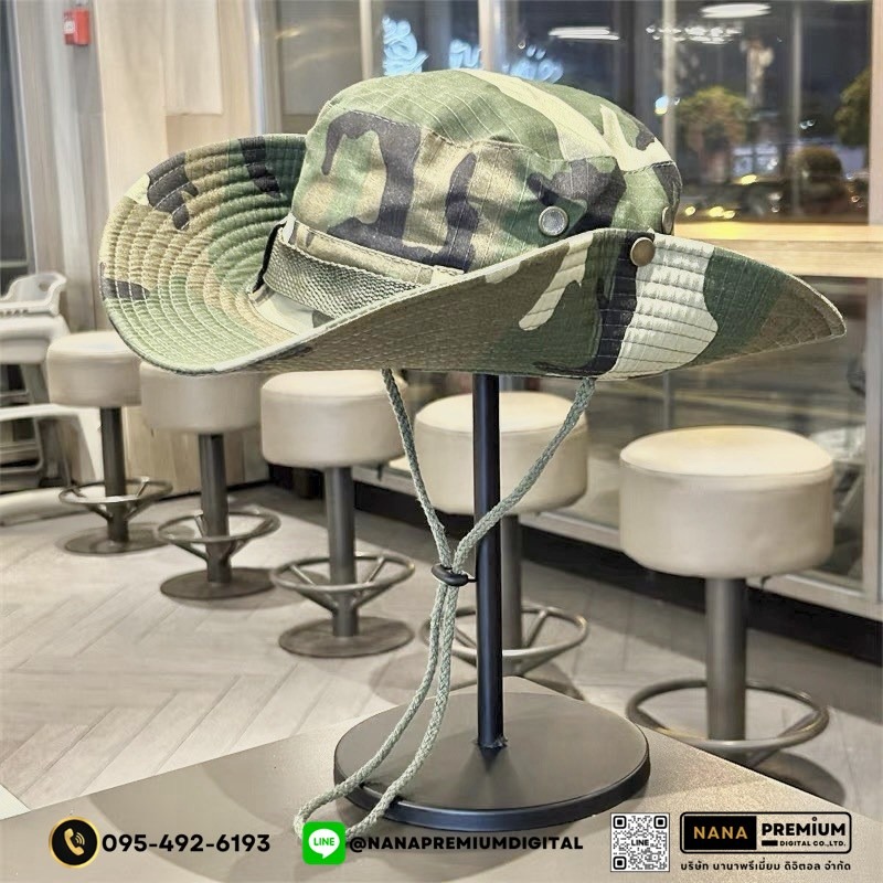 รับผลิตหมวกทหารปีกกว้าง หมวกลายทหาร กันแดด กันยูวี uv หมวกแก๊ป หมวกGAP รับผลิตหมวก รับปักหมวก รับสกรีนหมวก