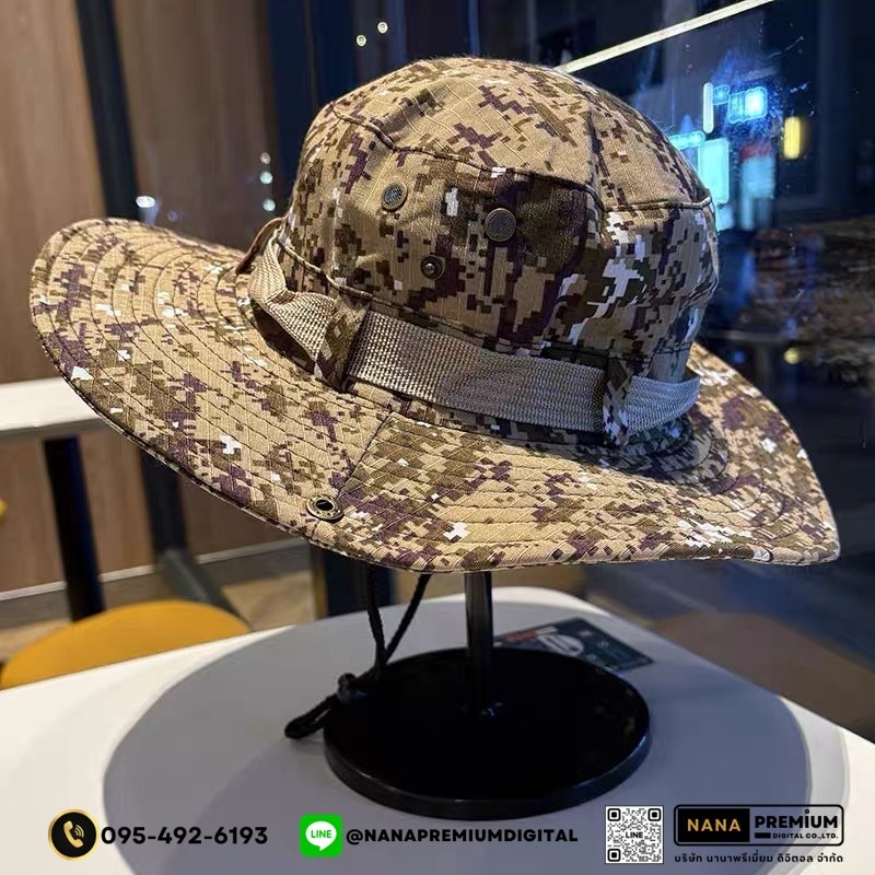 รับผลิตหมวกทหารปีกกว้าง หมวกลายทหาร กันแดด กันยูวี uv หมวกแก๊ป หมวกGAP รับผลิตหมวก รับปักหมวก รับสกรีนหมวก
